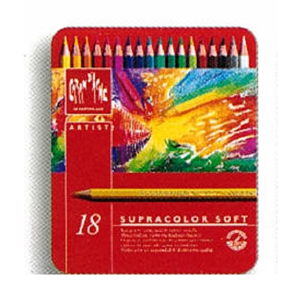 CONFEZIONE MATITE ACQUERELLABILI SUPRACOLOR SOFT CARAN D’ACHE 18 PZ.