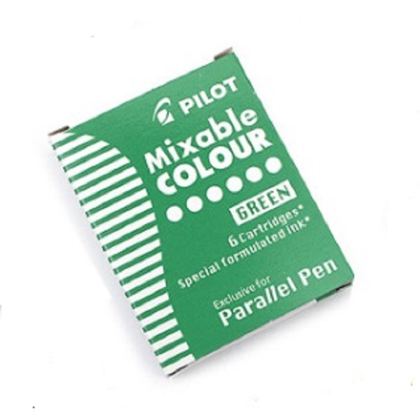 CARTUCCE PARALLEL PEN PILOT 6 PZ. VERDE CARTUCCE PARALLEL PEN PILOT 6 PZ. VERDE