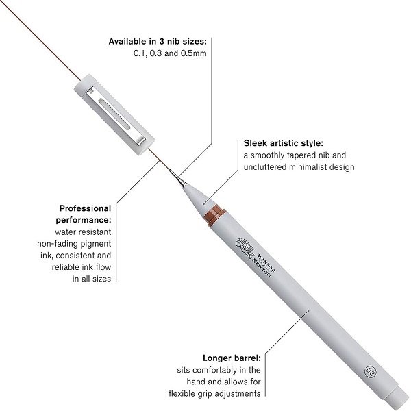 PENNARELLO GRADUATO WINSOR & NEWTON SEPPIA 0,3