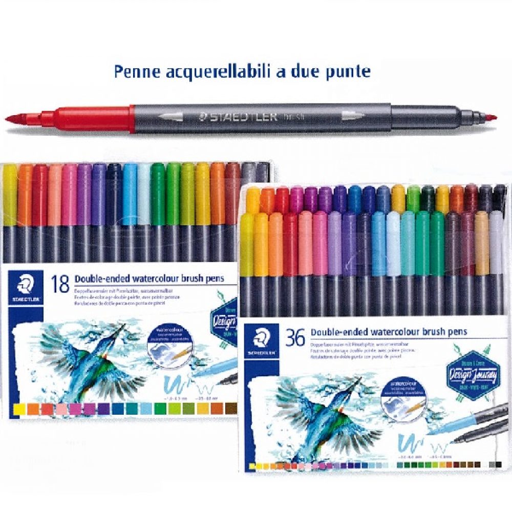 48 o 72 48 Fdit pennarelli colorati a doppia punta confezioni da 36 ricaricabili e con pennini sostituibili 
