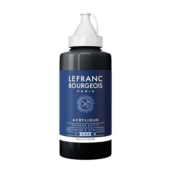 ACRILICO FINE LEFRANC & BOURGEOIS 750 ml. NERO