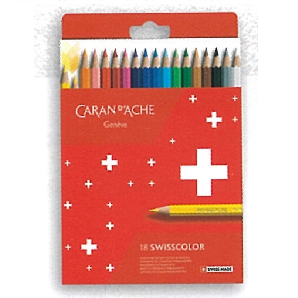 CONFEZIONE MATITE COLORATE SWISSCOLOR CARAN D’ACHE 18 pz.